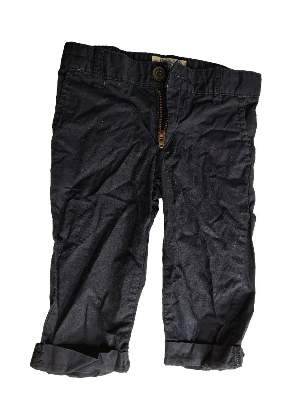 Girl's Rare Vintage 80's Size 2T Navy Blue Oshkosh B'Gosh Canvas Cotton Pants